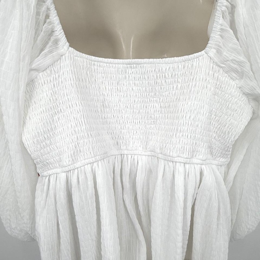 Arula Womens Top 1X Ivory Y2K Babydoll Sweetheart Fairy Cottagecore Peasant NWT - Picture 5 of 8